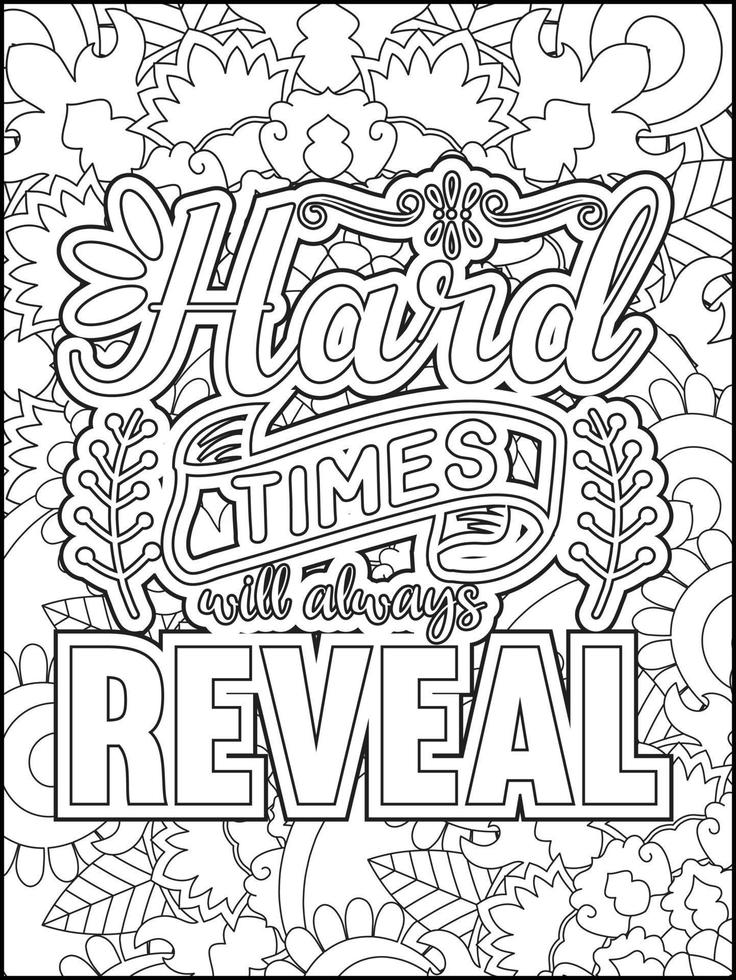 Motivational quotes coloring page. Inspirational quotes coloring page. Positive quotes coloring page. Good vibes. Motivational swear word. Motivational typography. vector