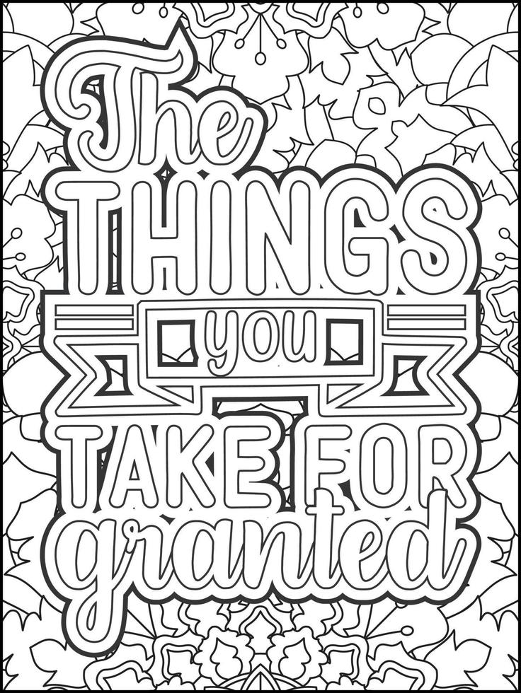 Motivational quotes coloring page. Inspirational quotes coloring page. Positive quotes coloring page. Good vibes. Motivational swear word. Motivational typography. vector