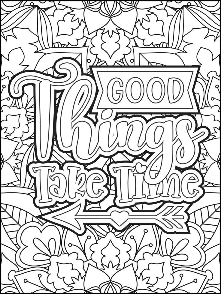 Motivational quotes coloring page. Inspirational quotes coloring page