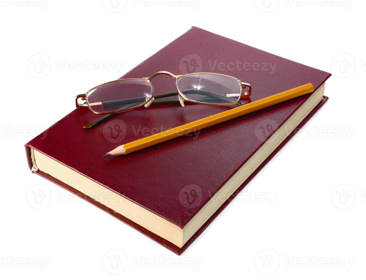 book is glasses and pencil photo