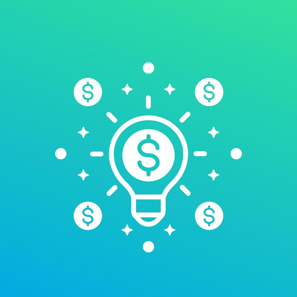 Idea is money vector icon