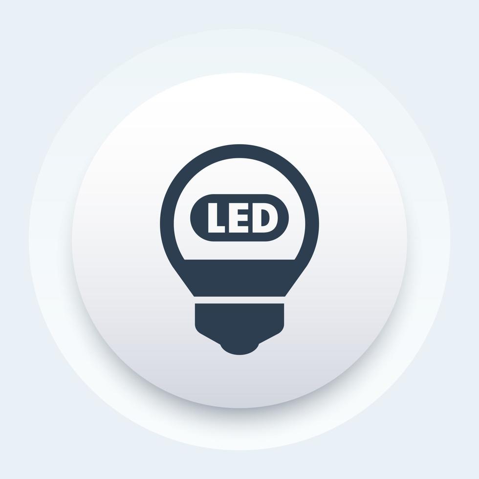 icono de vector de luz led