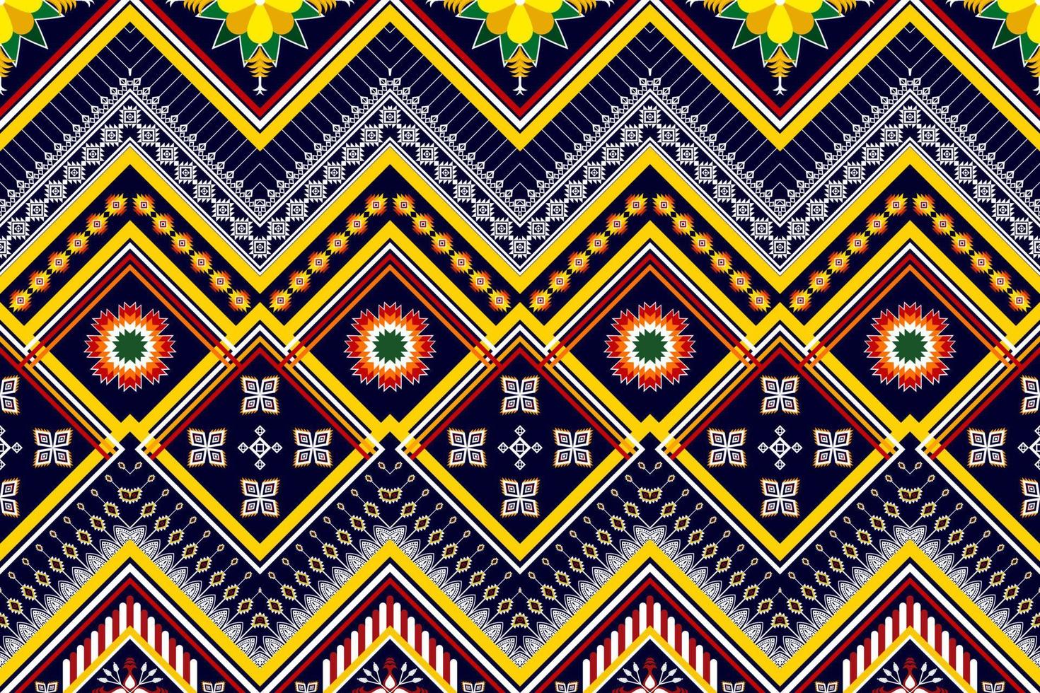 Abstract geometric ethnic pattern design. Aztec fabric carpet mandala ornament ethnic chevron textile decoration wallpaper. Tribal boho native ethnic traditional embroidery vector background