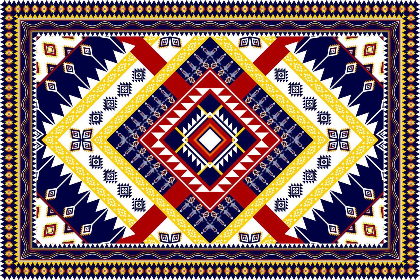 Abstract geometric ethnic pattern design. Aztec fabric carpet mandala ornament ethnic chevron textile decoration wallpaper. Tribal boho native ethnic traditional embroidery vector background