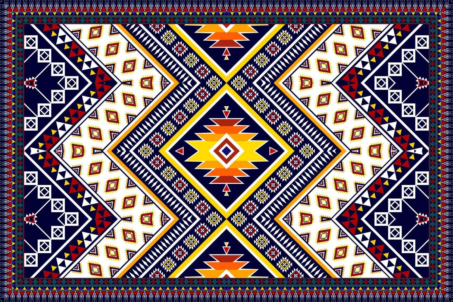 Abstract geometric ethnic pattern design. Aztec fabric carpet mandala ornament ethnic chevron textile decoration wallpaper. Tribal boho native ethnic traditional embroidery vector background