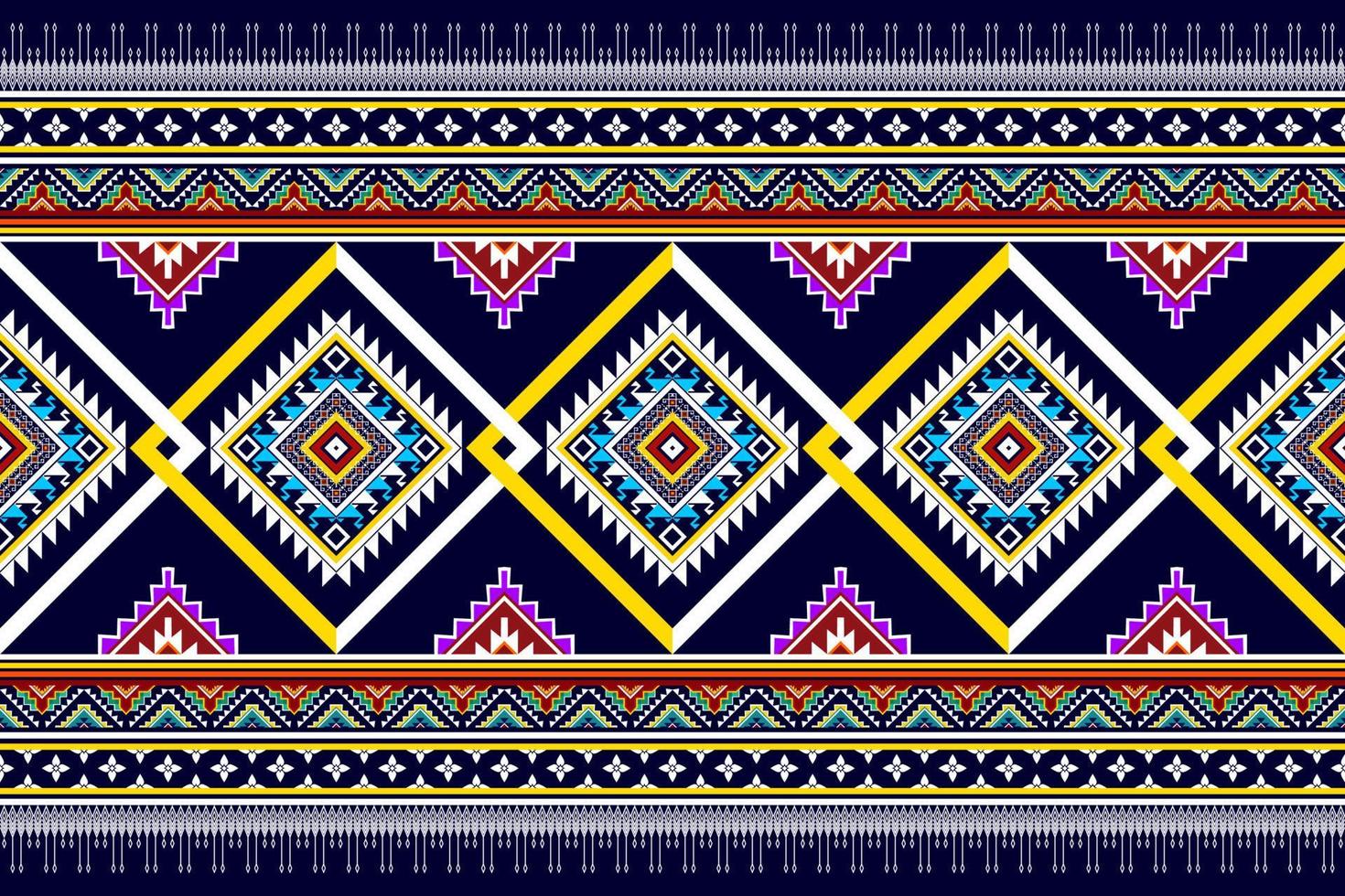 Ikat abstract geometric embroidery ethnic pattern design. Aztec fabric carpet mandala ornament chevron textile decoration wallpaper. Tribal boho native ethnic turkey traditional vector background