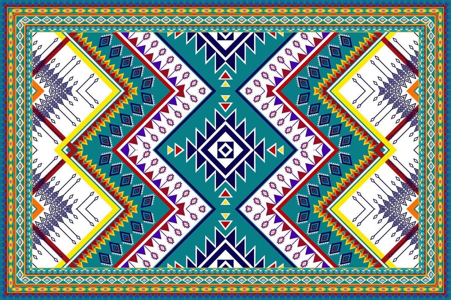 Abstract geometric ethnic pattern design. Aztec fabric carpet mandala ornament ethnic chevron textile decoration wallpaper. Tribal boho native ethnic traditional embroidery vector background