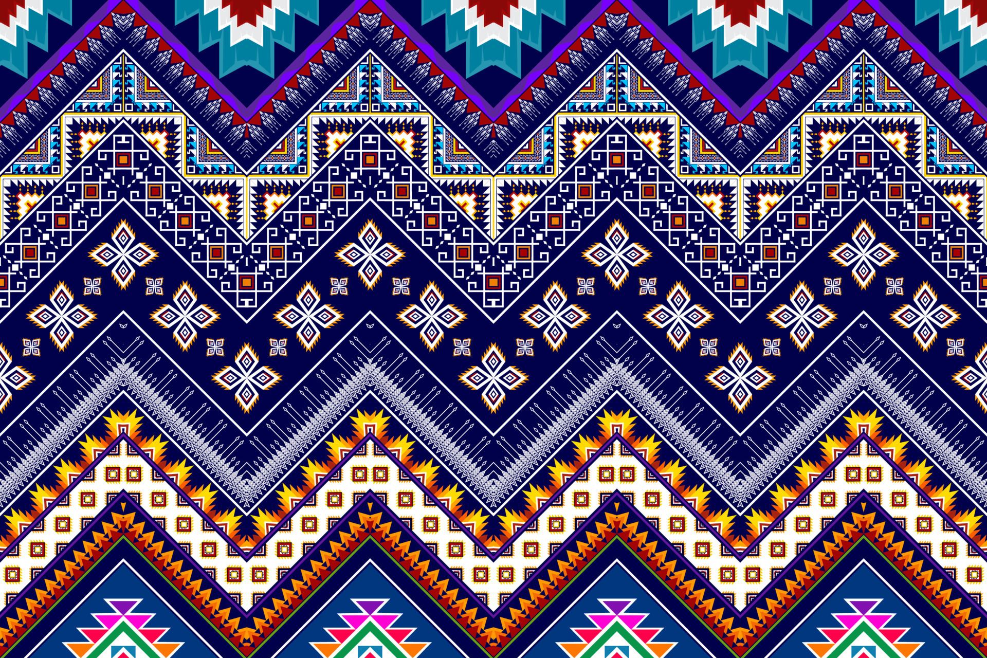 Ikat geometric abstract ethnic pattern design. Aztec fabric carpet ...