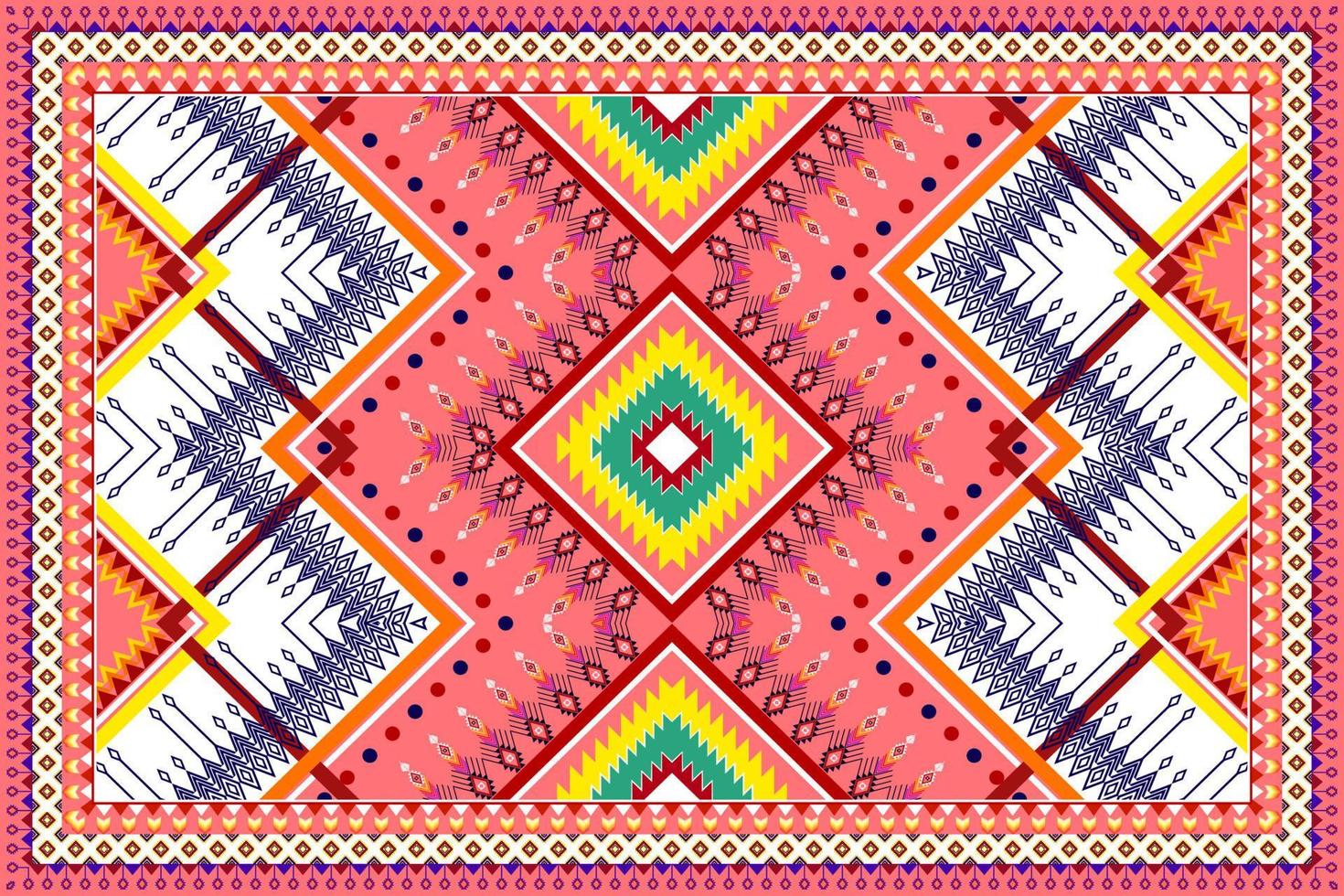 Abstract geometric ethnic pattern design. Aztec fabric carpet mandala ornament ethnic chevron textile decoration wallpaper. Tribal boho native ethnic traditional embroidery vector background