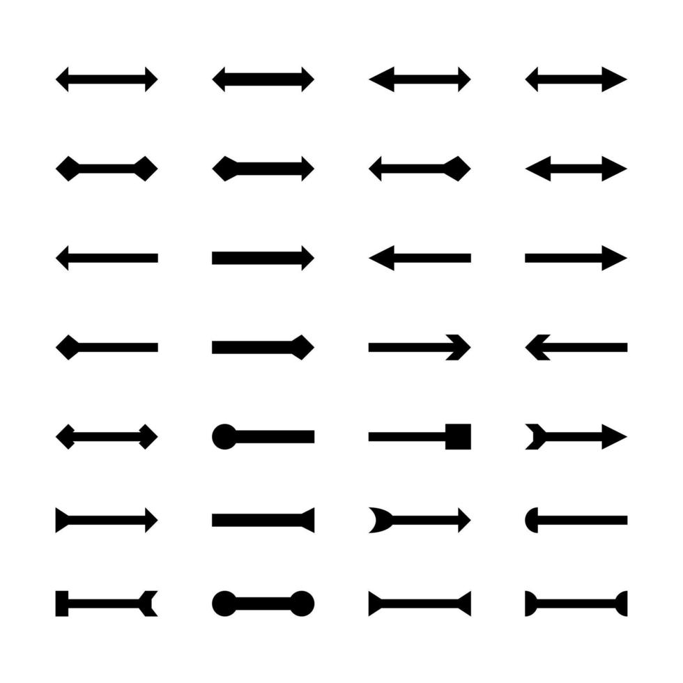 la forma de las flechas se ha transformado en varias formas vector