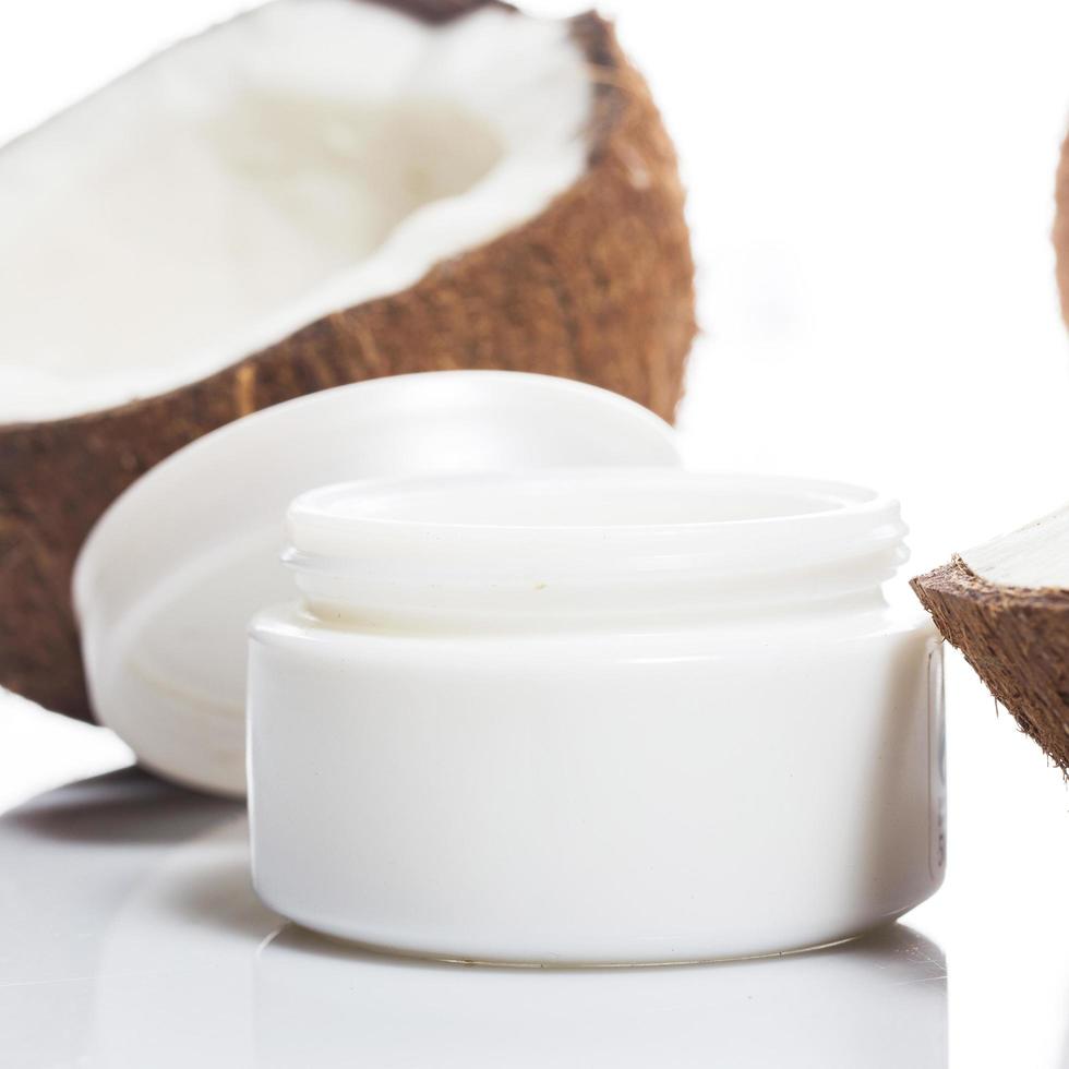 Coconut and moisturizer cream photo