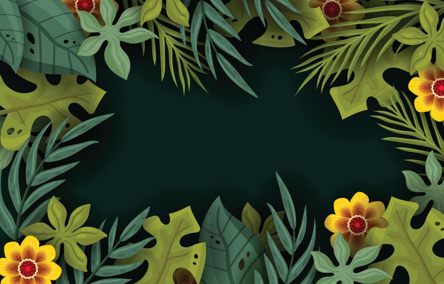 Summer Floral Nature Background vector