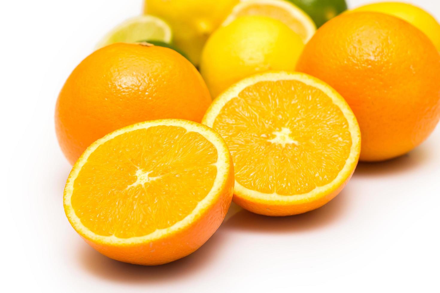 Different citrus fruits photo