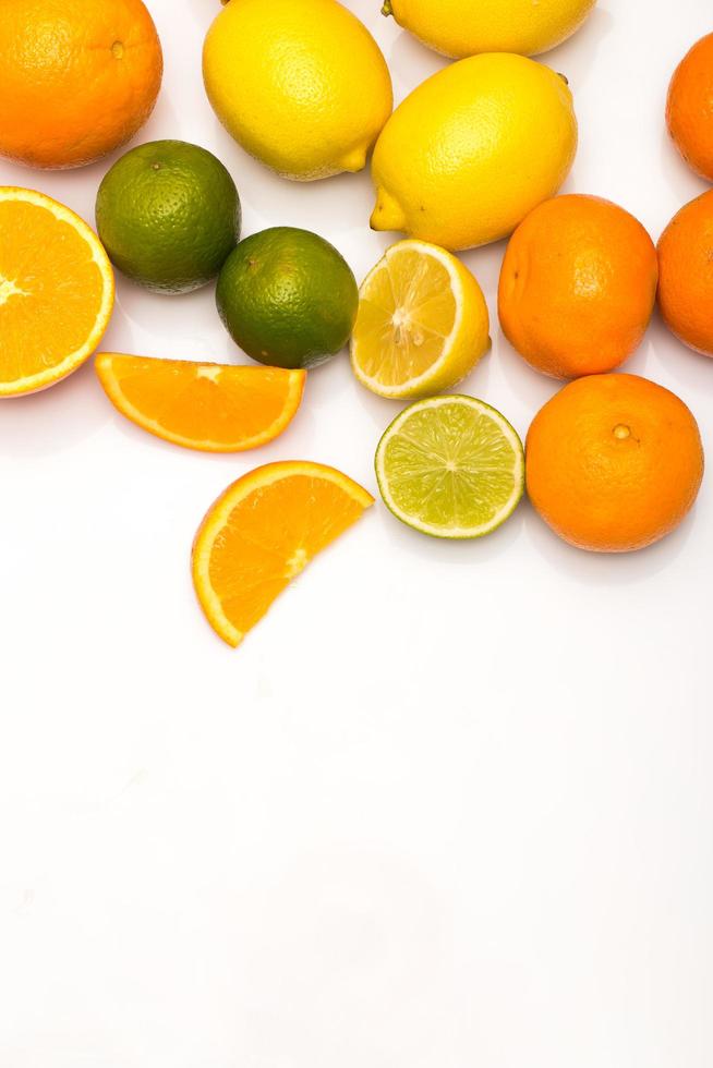 Different citrus fruits photo