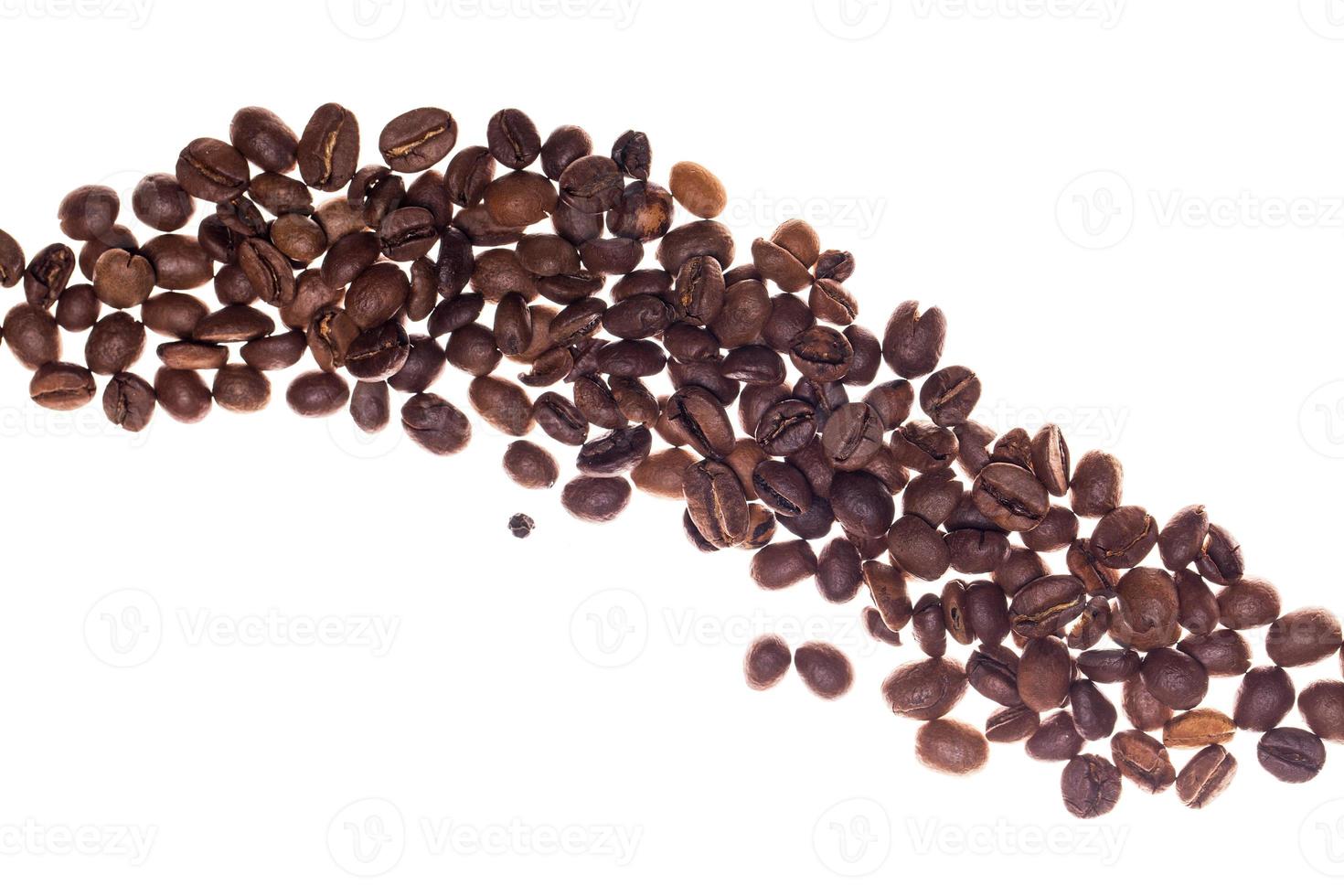 Coffe beans over white background photo