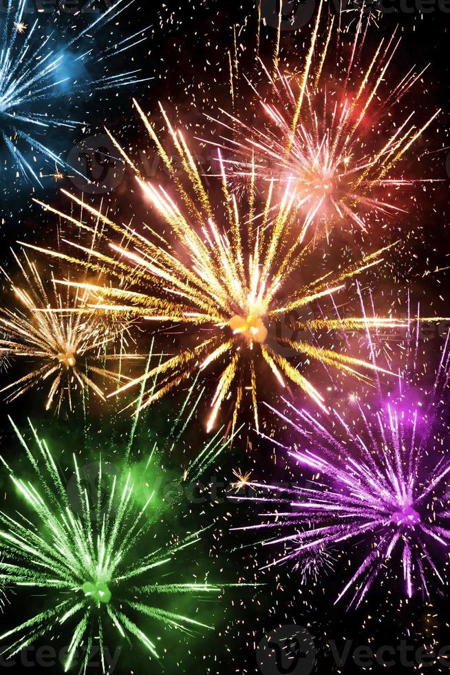 Colorful fireworks background photo