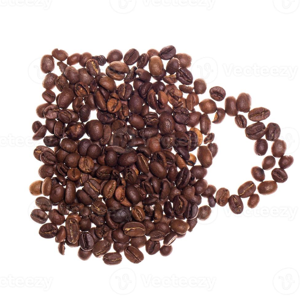 Coffee cup made from beans photo