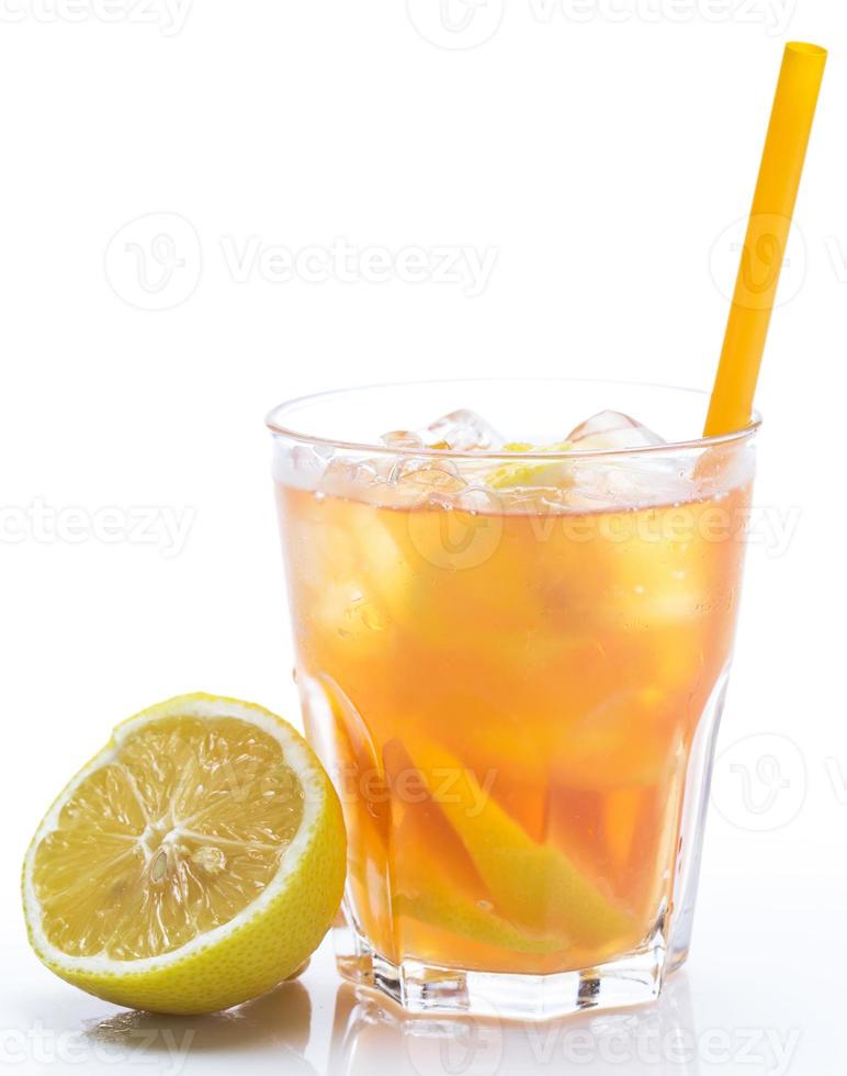 Fresh cocktail with lemon photo