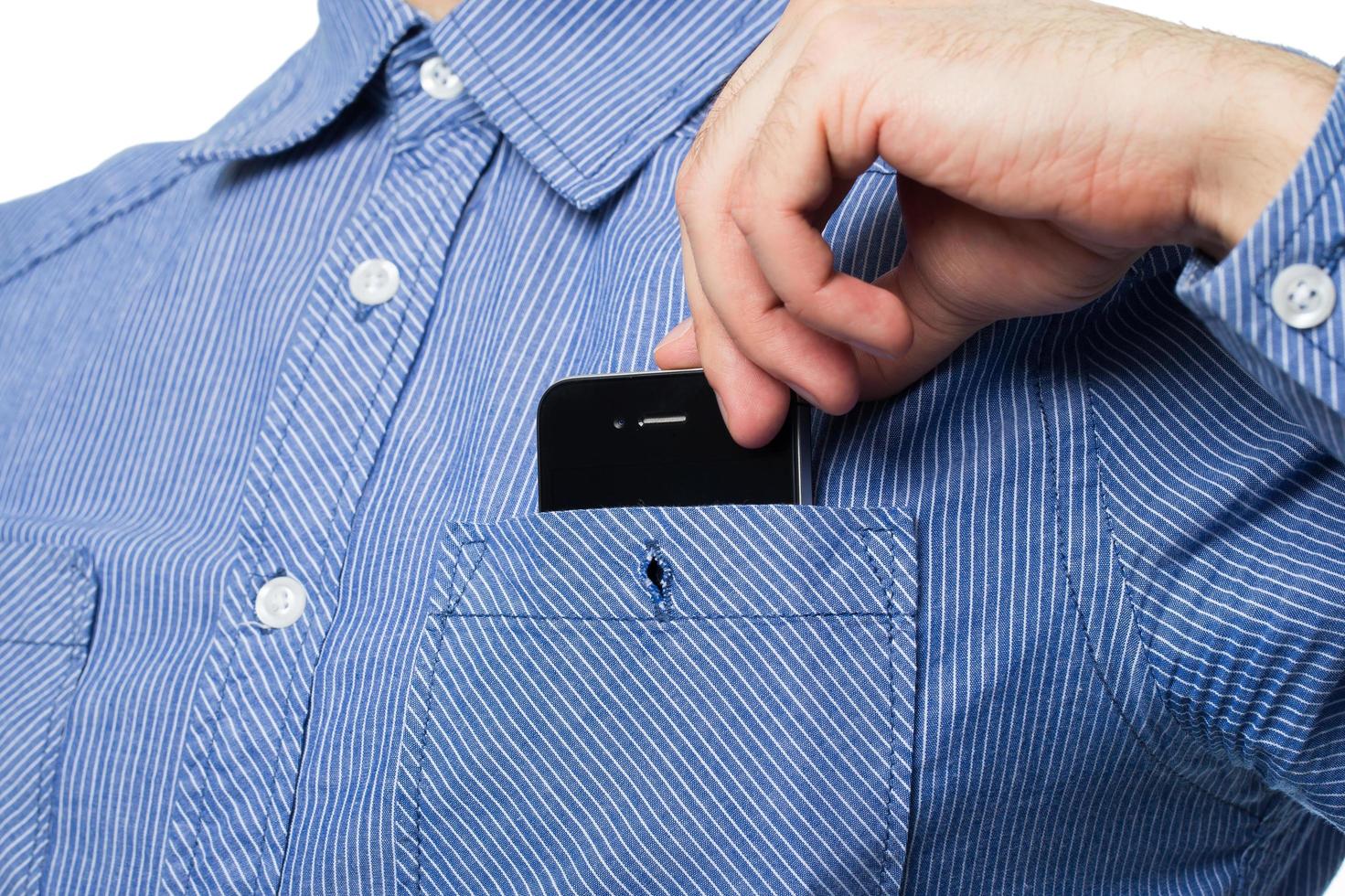 Smartphone in a pocket photo