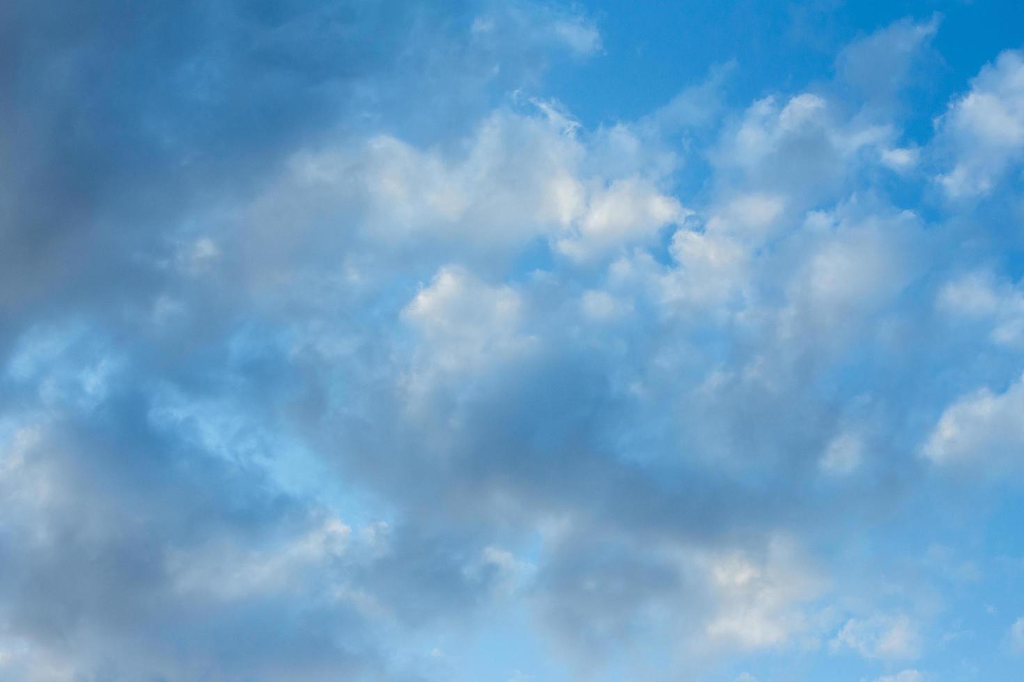 Beautiful clouds in the blue sky photo