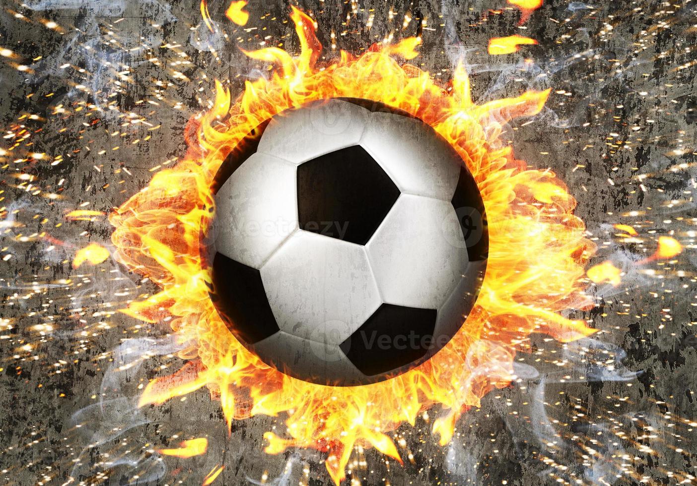 Soccer ball in fire photo