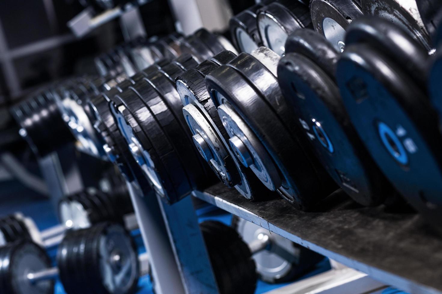 Close up of dumbells photo