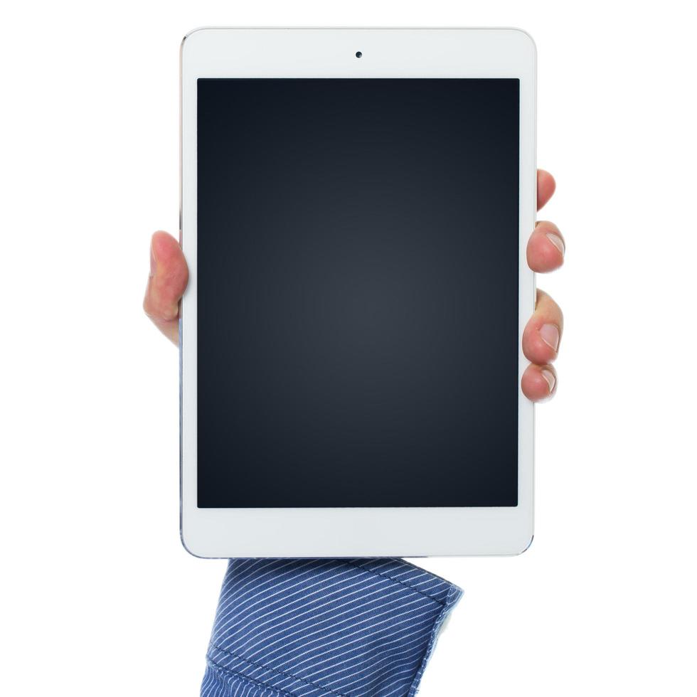 Hand and tablet pc photo