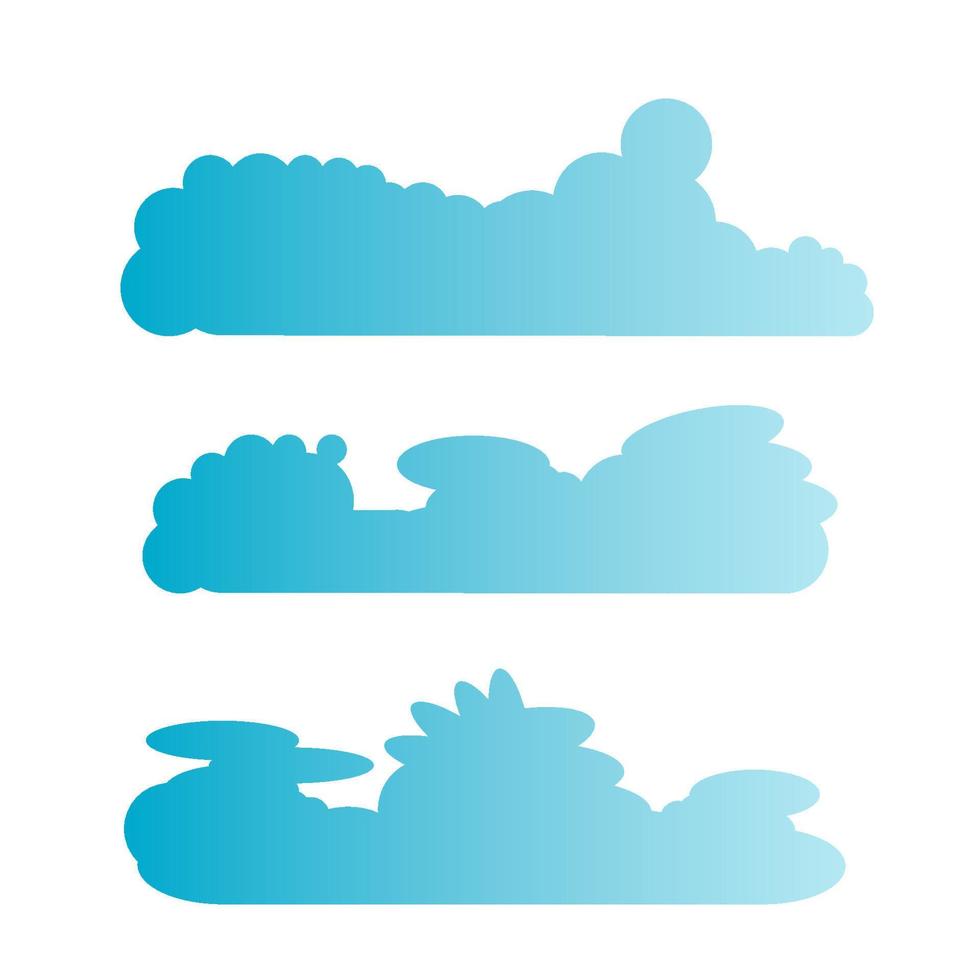 blue cloud scape vector illustration