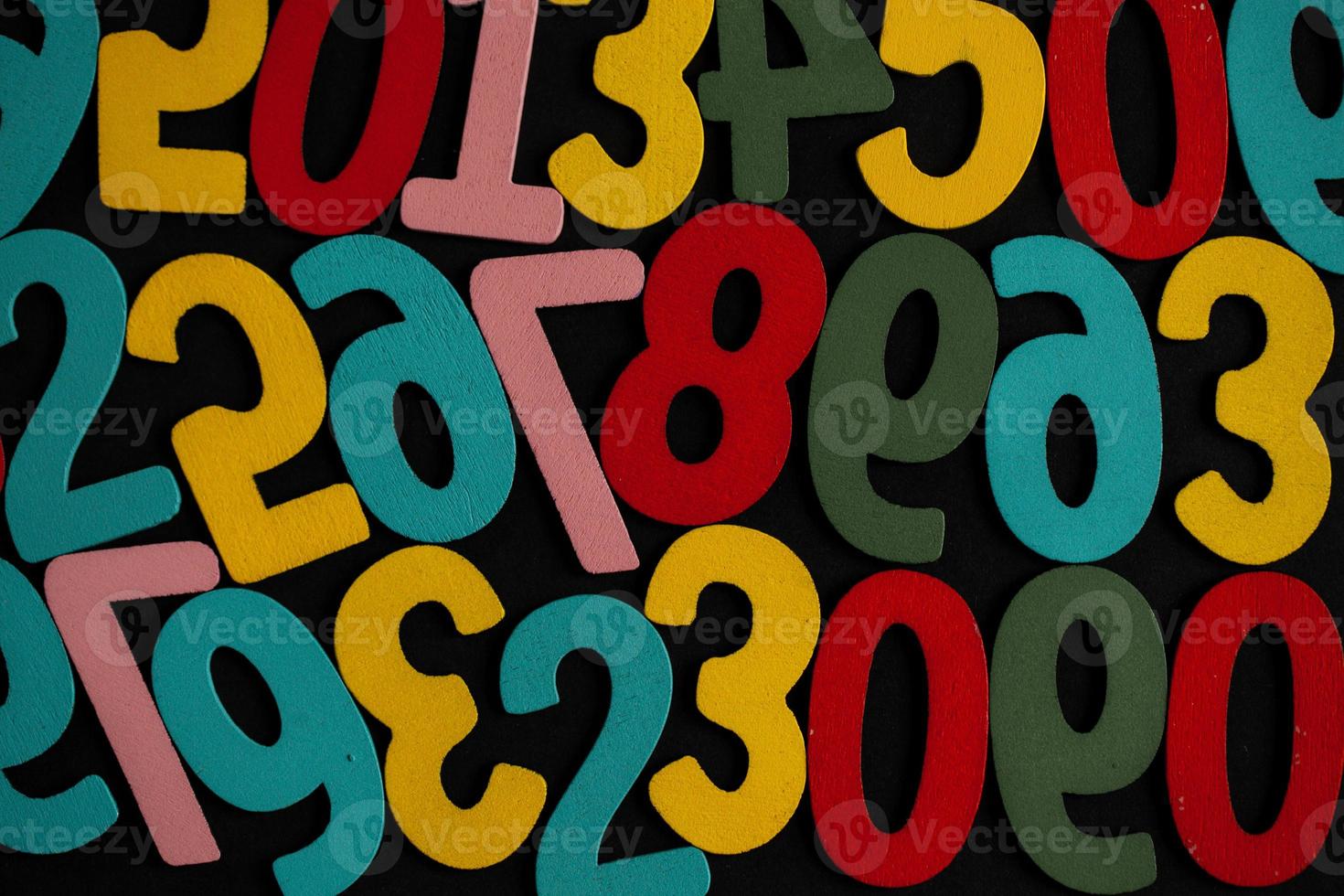Background of numbers. from zero to nine. Numbers texture. Finance data concept. Matematic. Seamless pattern with numbers. financial crisis concept. Business success. photo