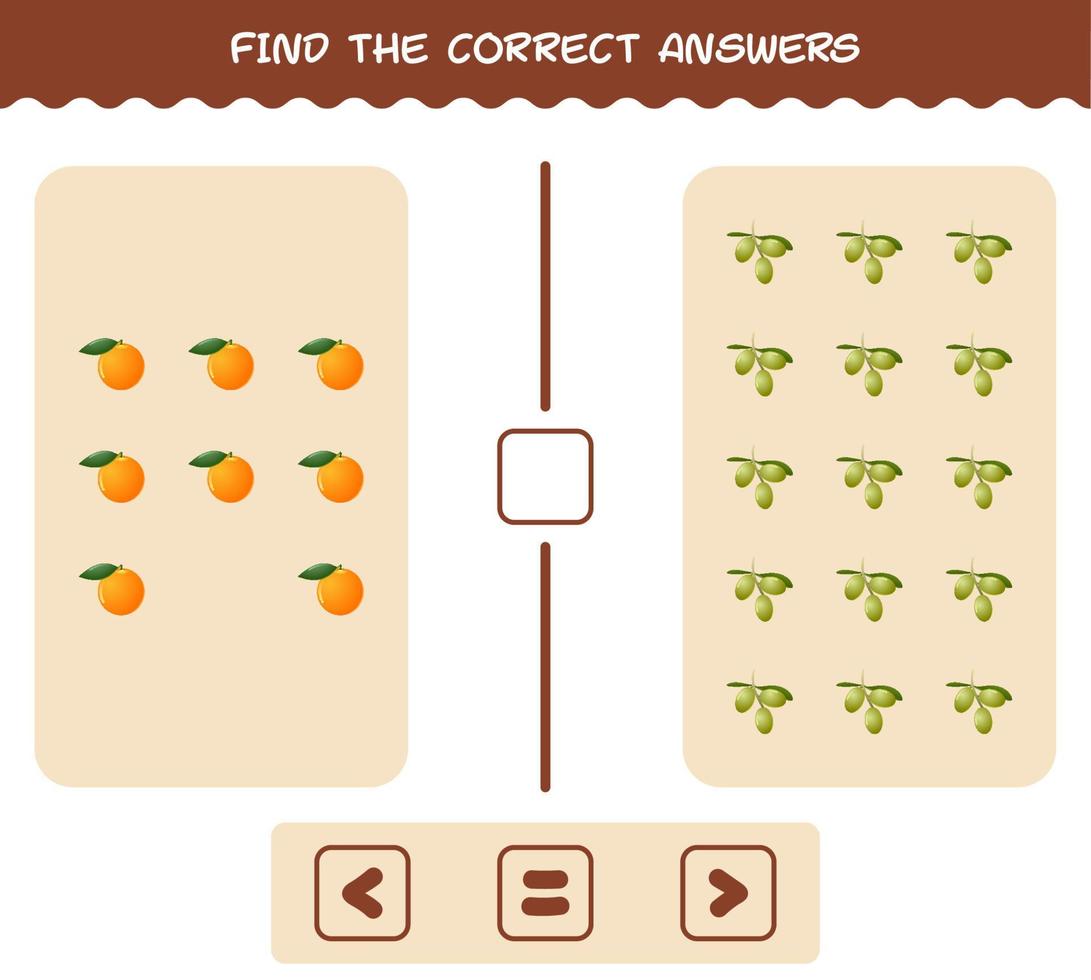 Find the correct shadows of cartoon fruits. Searching and Matching game. Educational game for pre shool years kids and toddlers vector