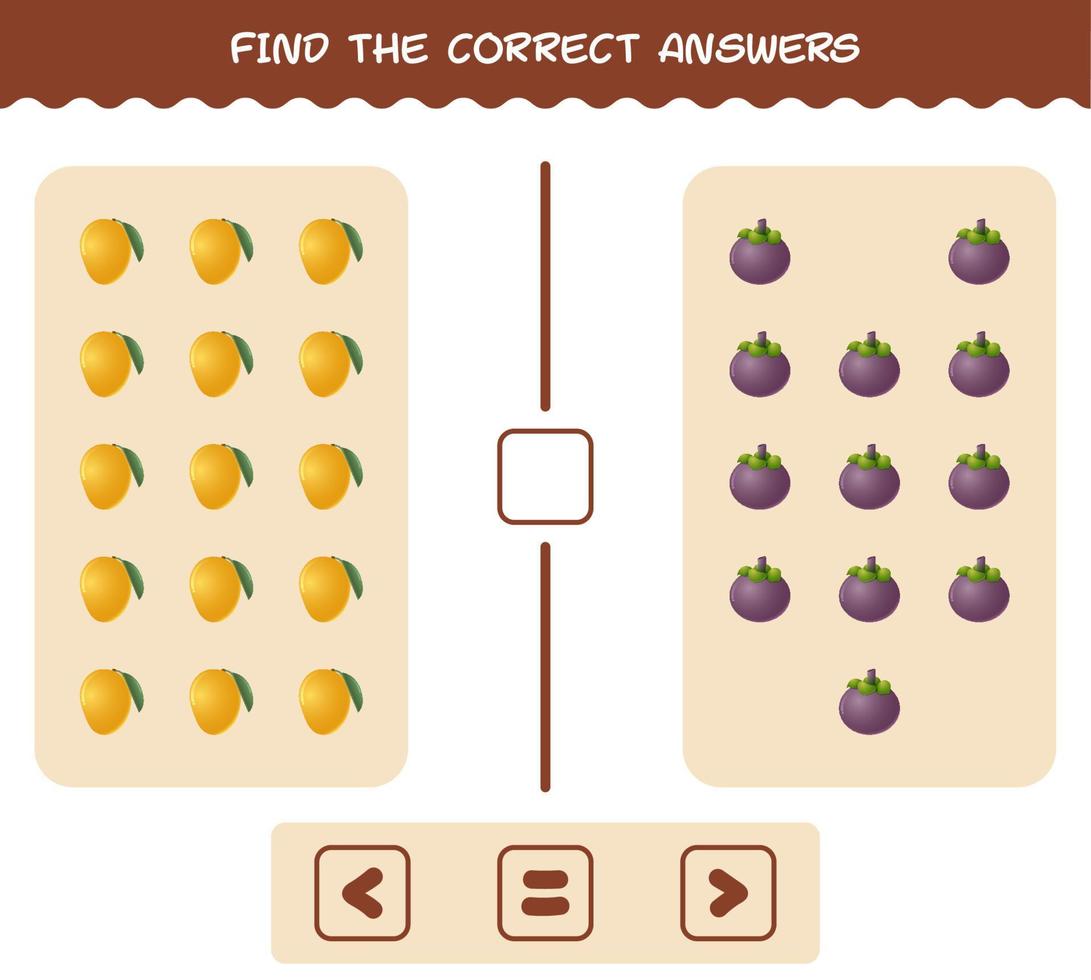 Find the correct shadows of cartoon fruits. Searching and Matching game. Educational game for pre shool years kids and toddlers vector