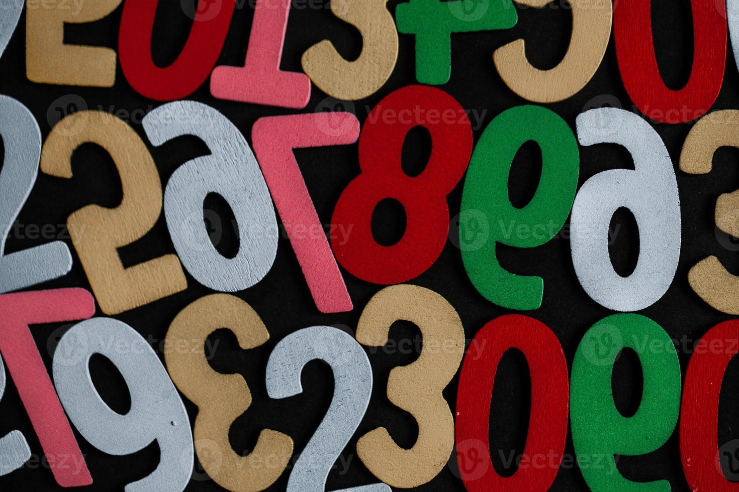 Background of numbers. from zero to nine. Numbers texture. Finance data concept. Matematic. Seamless pattern with numbers. financial crisis concept. Business success. photo