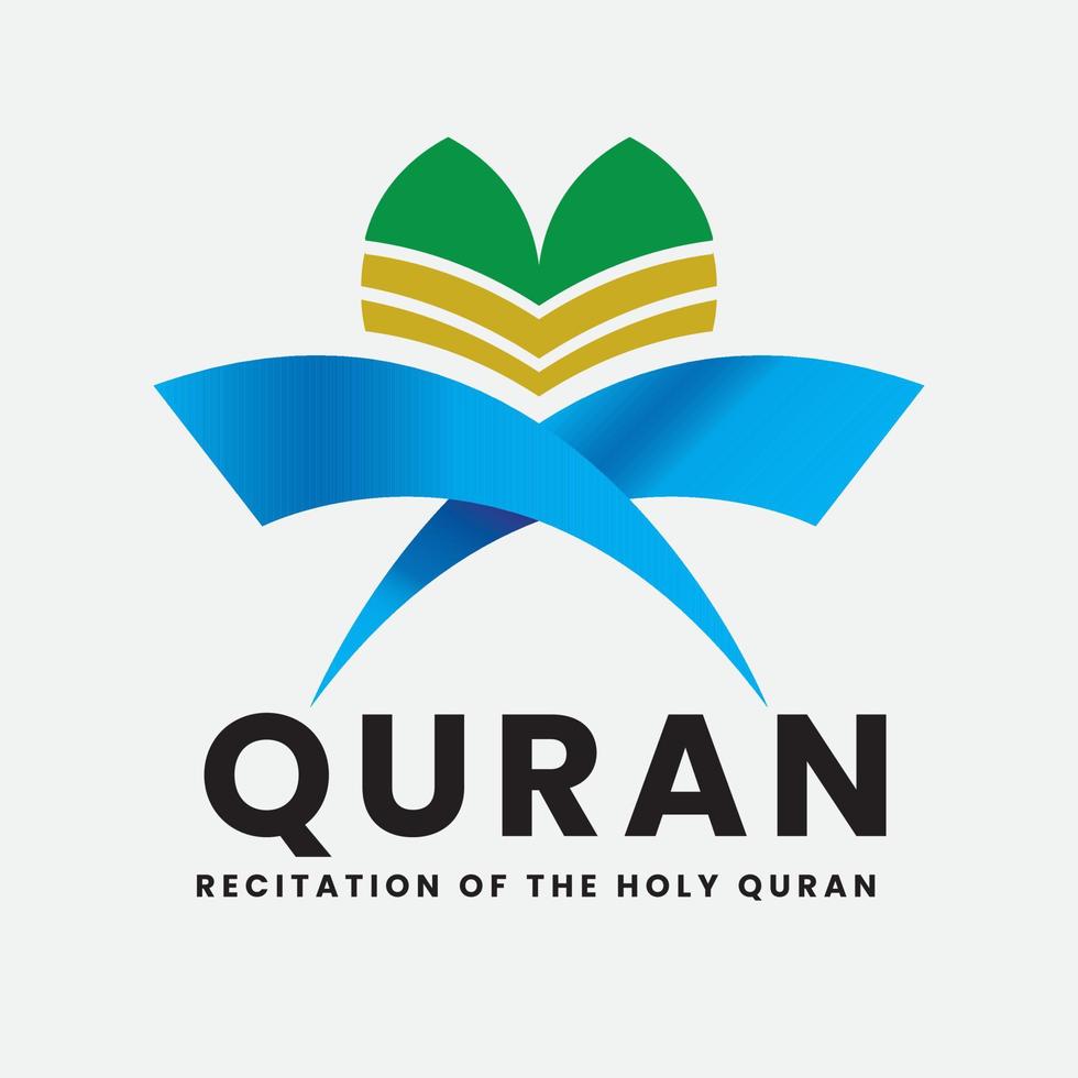 fundación quran - plantilla de logotipo islámico vector