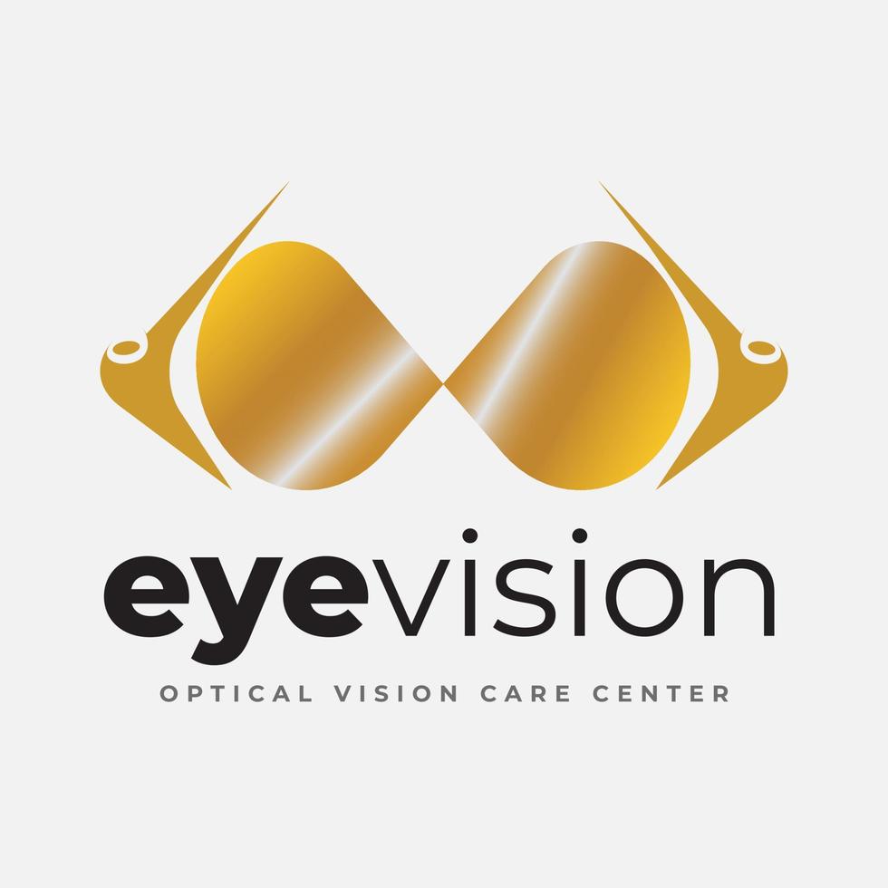 Optical Lens and Eye Vision Logo vector