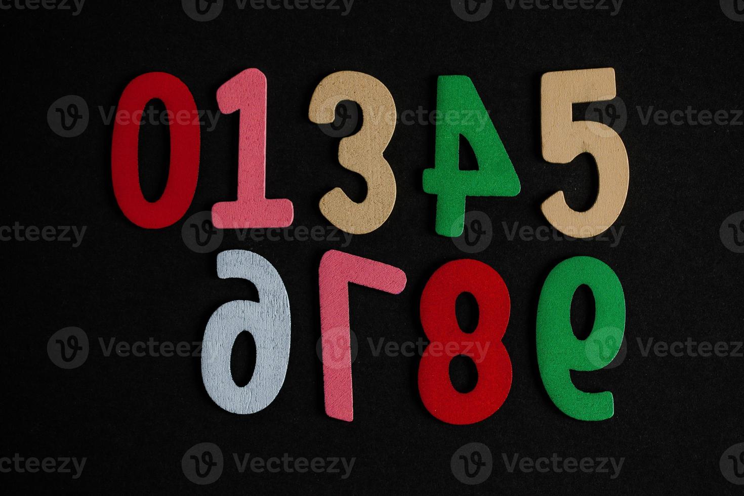 Background of numbers. from zero to nine. Numbers texture. Finance data concept. Matematic. Seamless pattern with numbers. financial crisis concept. Business success. photo