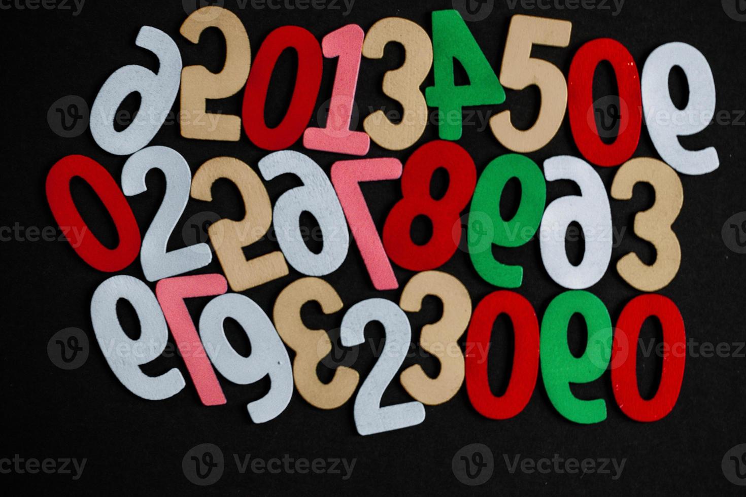 Background of numbers. from zero to nine. Numbers texture. Finance data concept. Matematic. Seamless pattern with numbers. financial crisis concept. Business success. photo