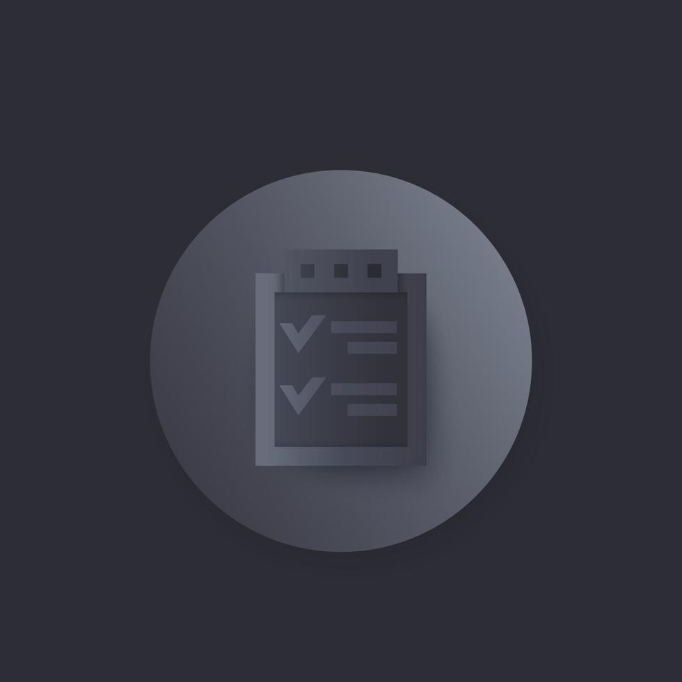 checklist vector round icon