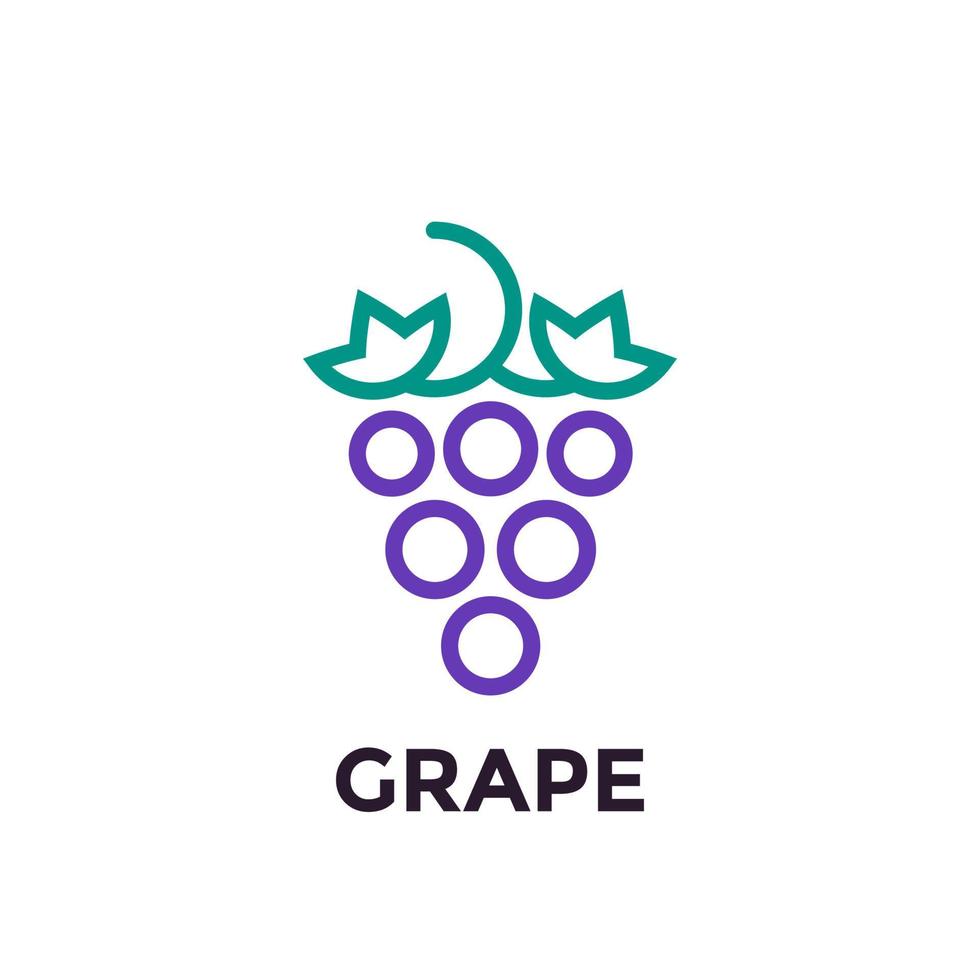 grape linear logo element vector