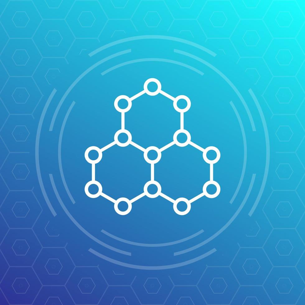 graphene, atomic carbon structure vector