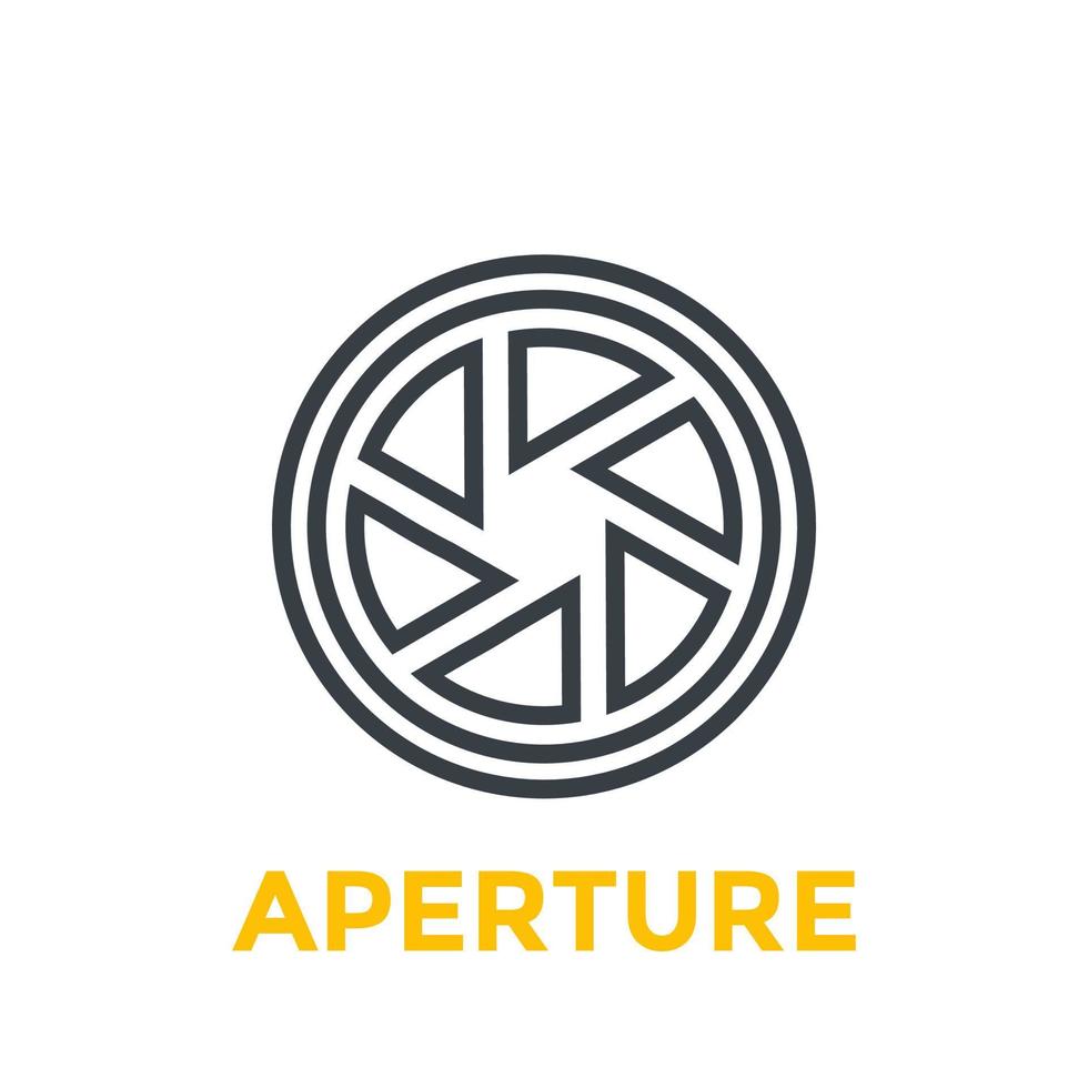 Aperture line icon vector