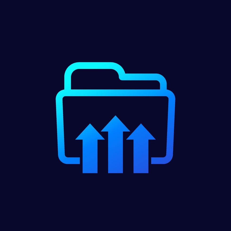 Move to folder icon for web vector