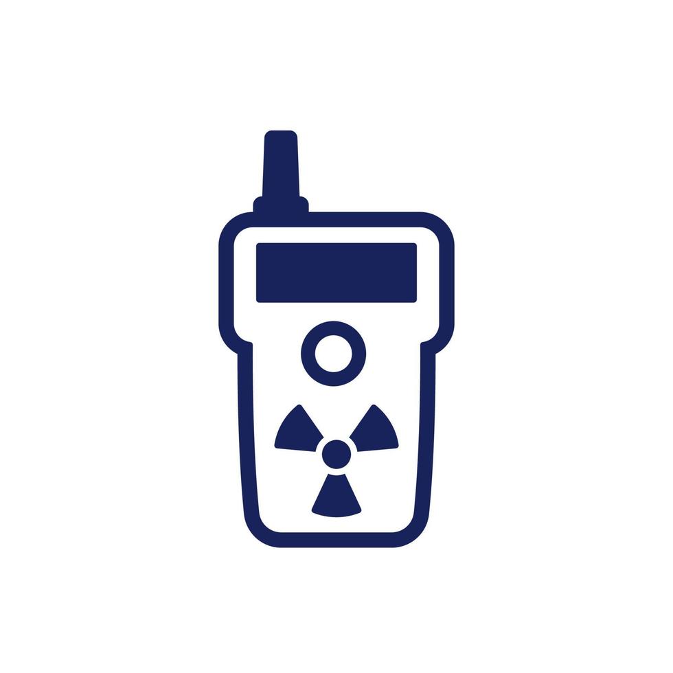 radiation detector icon on white vector