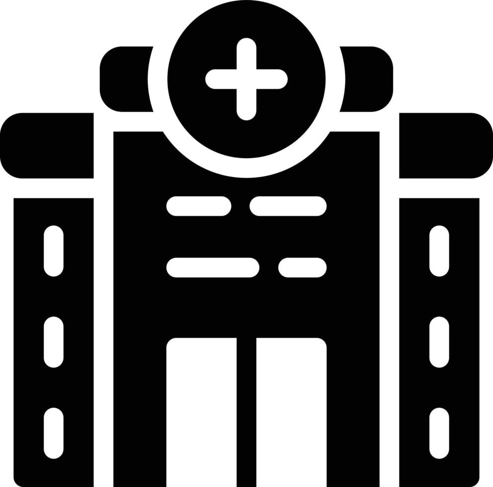 ilustración de vector de hospital en un fondo. símbolos de calidad premium. iconos vectoriales para concepto y diseño gráfico.