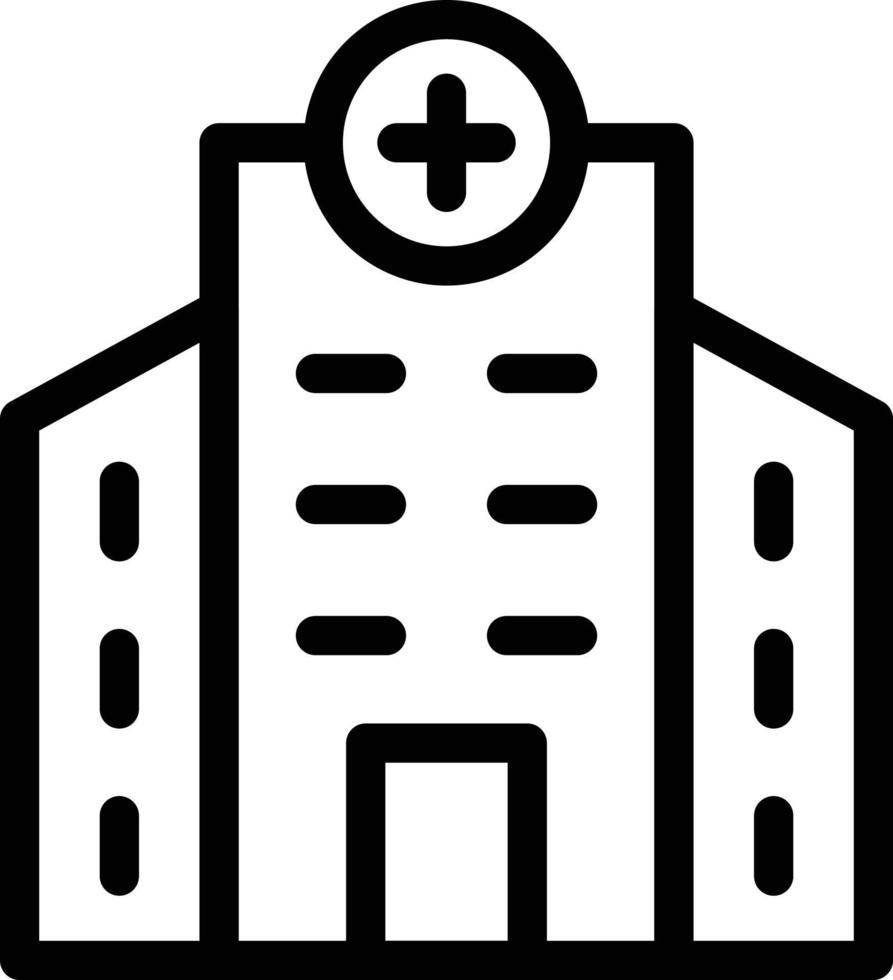 ilustración de vector de hospital en un fondo. símbolos de calidad premium. iconos vectoriales para concepto y diseño gráfico.