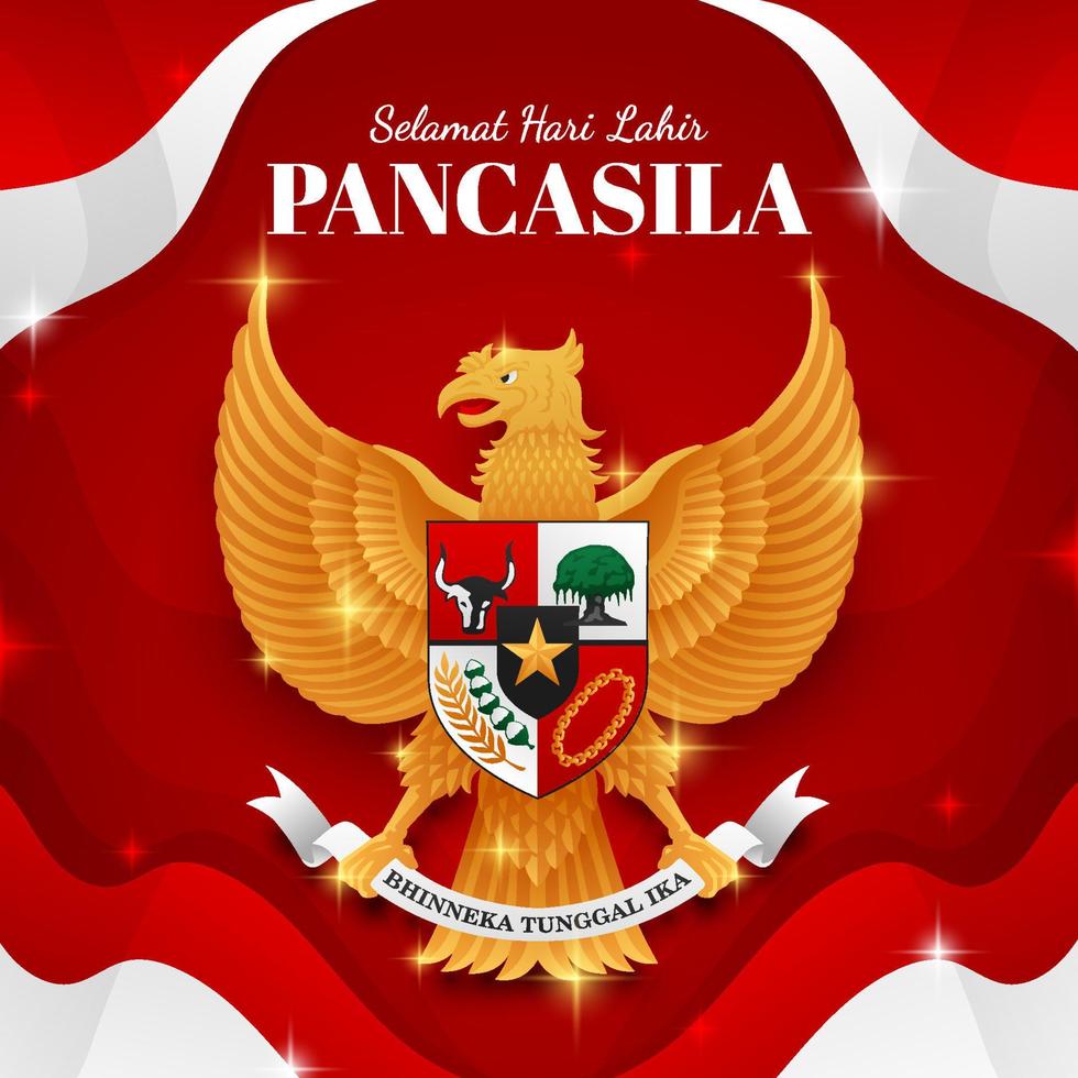 concepto del día de la pancasila vector