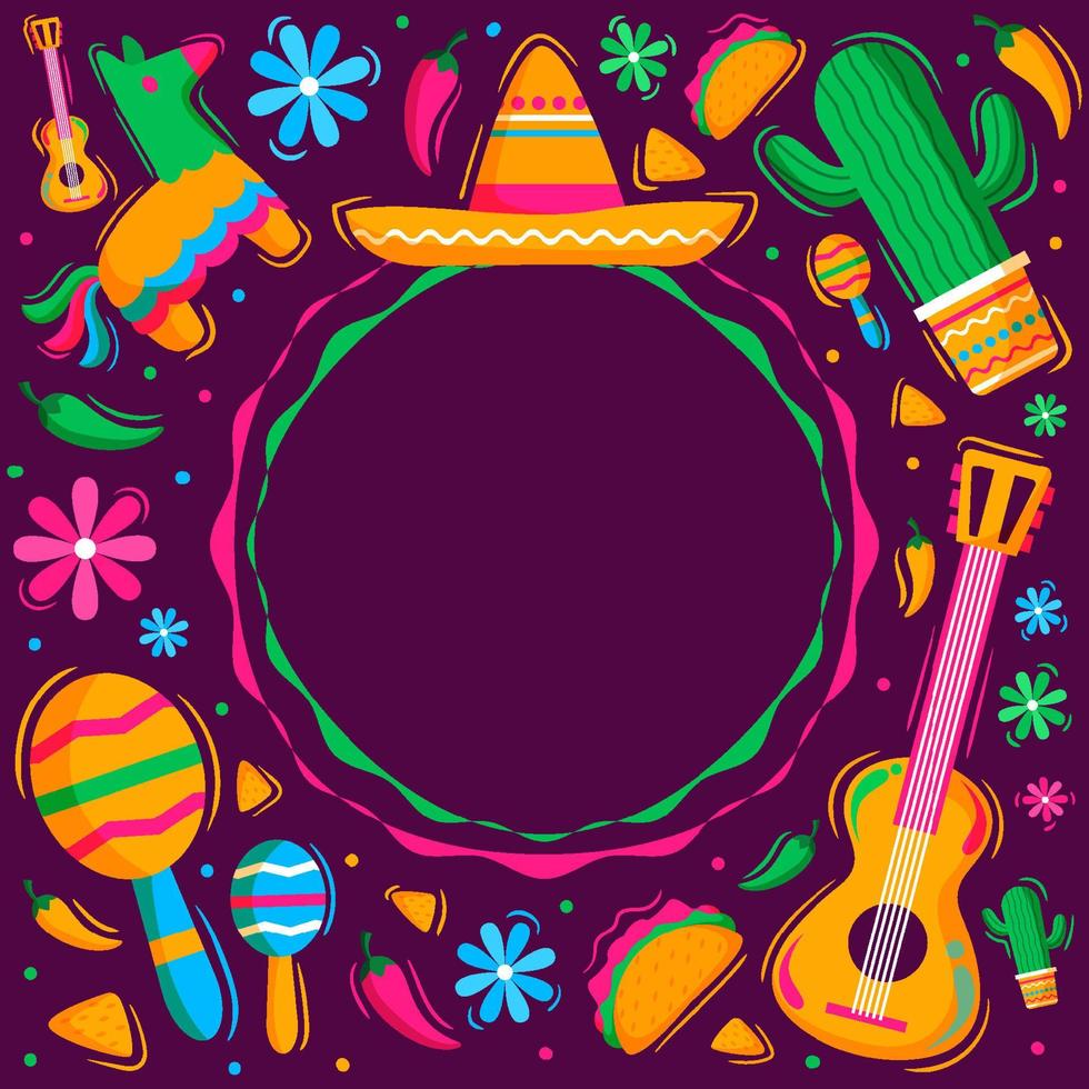 fondo de fiesta del cinco de mayo vector