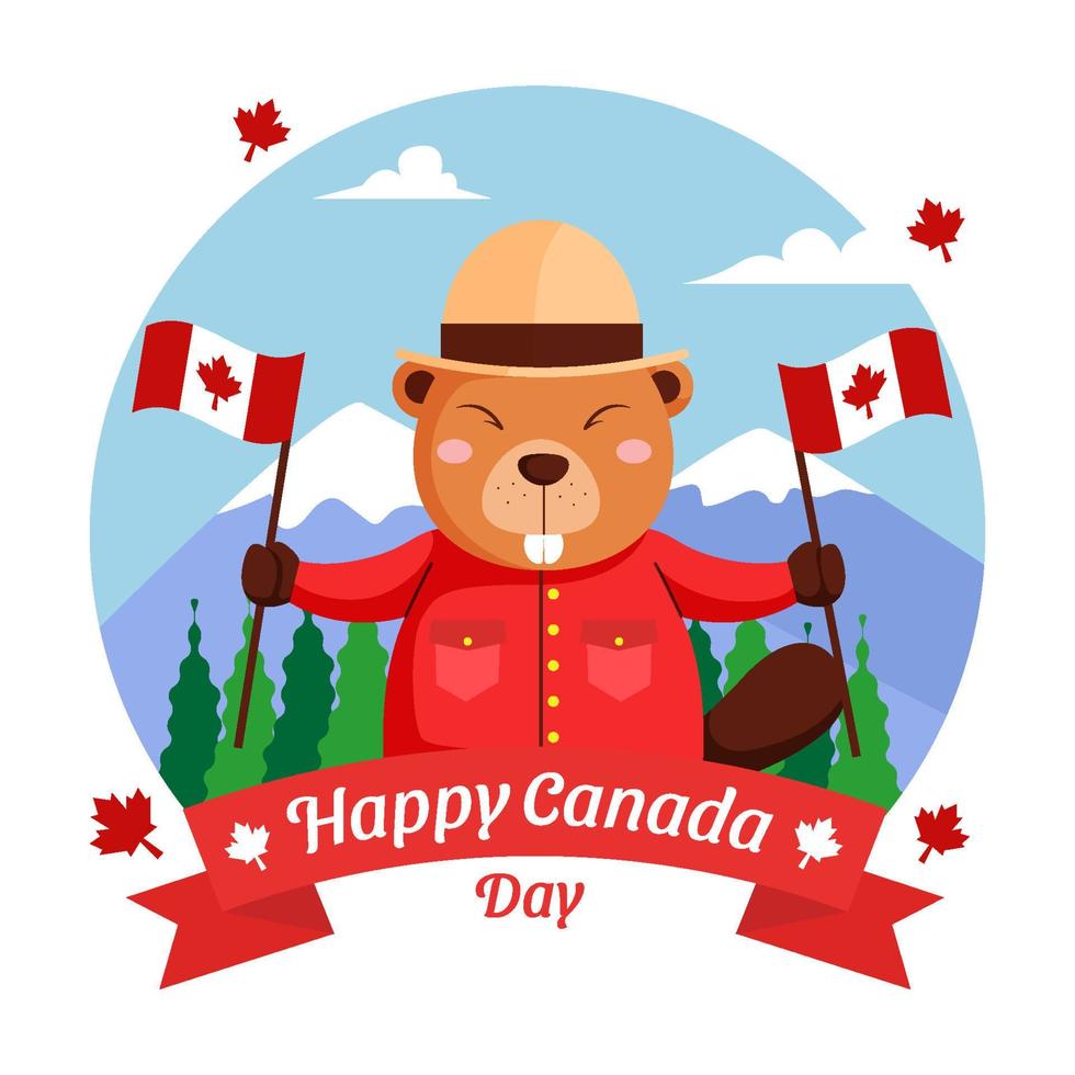 concepto de feliz día de canadá vector