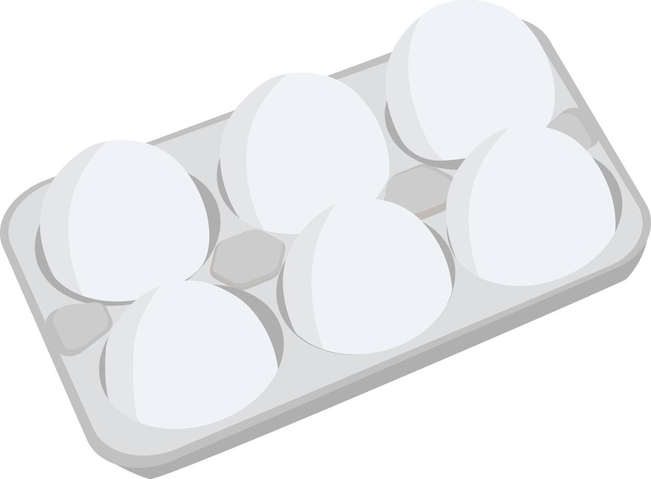 Eggs in the paper package vector illustration