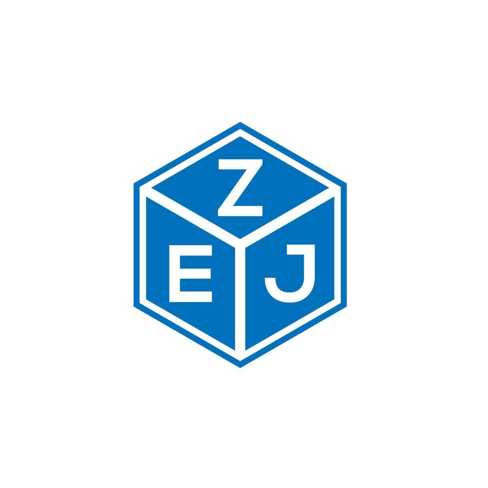 diseño de logotipo de letra zej sobre fondo blanco. concepto de logotipo de letra inicial creativa zej. diseño de letras zej. vector