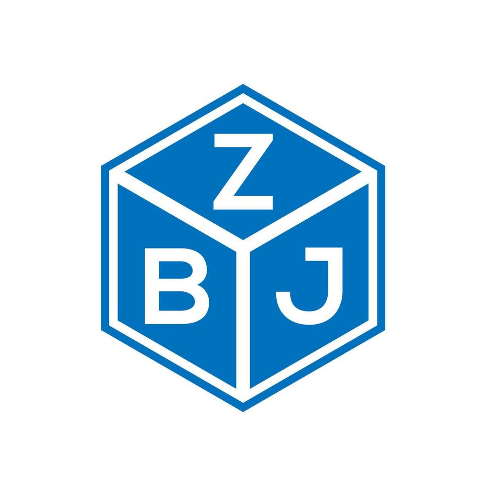 diseño de logotipo de letra zbj sobre fondo blanco. concepto de logotipo de letra inicial creativa zbj. diseño de letras zbj. vector